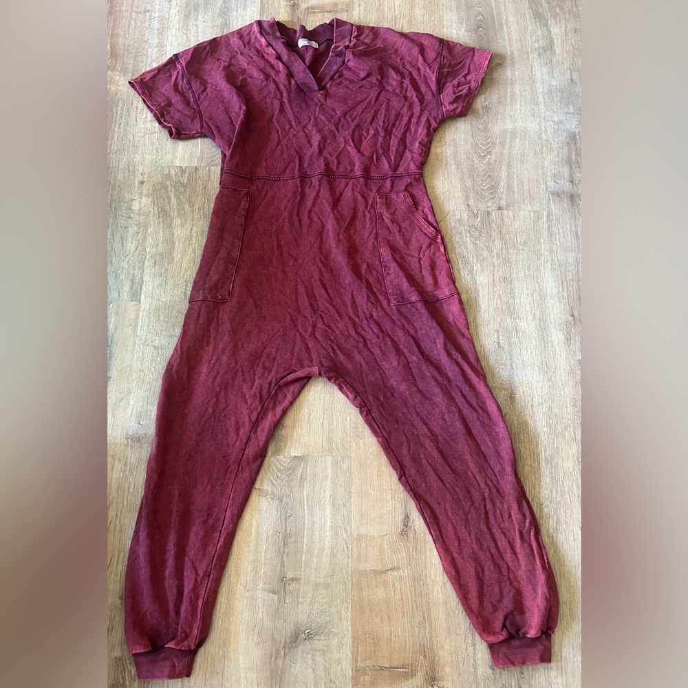 Zenana Outfitters Burgundy Jumpsuit XL